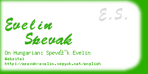 evelin spevak business card